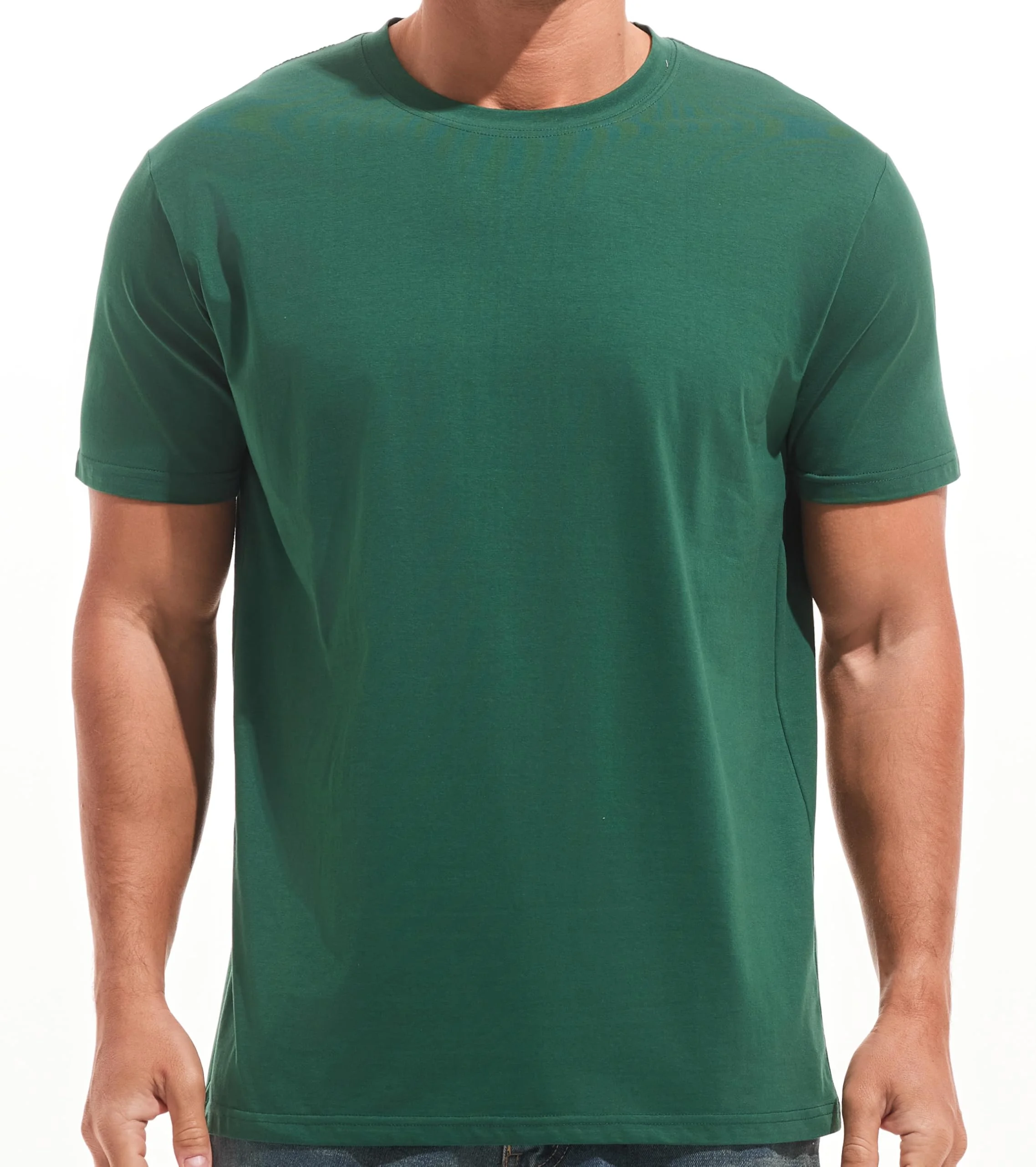 RONOMO Herren T-Shirt City Classic Micro Elastic Solid Color Bequemes Ice Feel T-Shirt