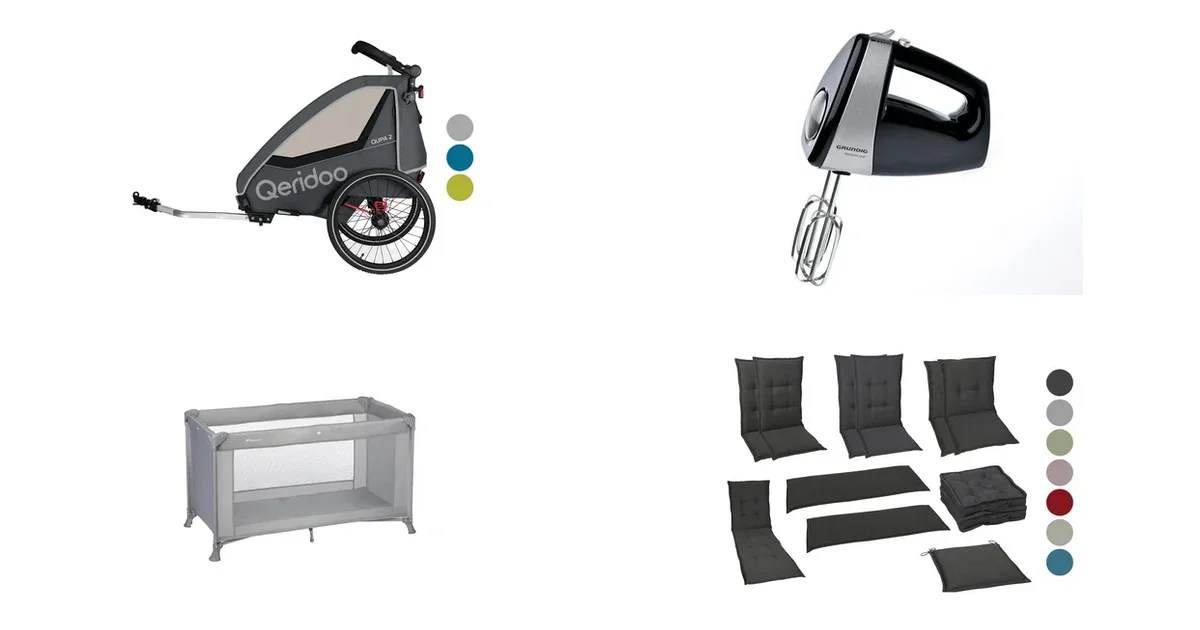 Lidl.de Deals am 09.05.2026: Fahrradanhänger QUPA 2 und GRUNDIG HM 5040