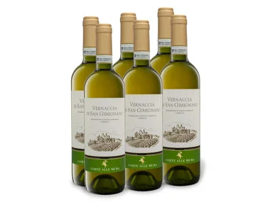 6 x 0,75-l-Flasche Weinpaket Corte alle Mura Vernaccia di San Gimignano DOCG trocken, Weißwein