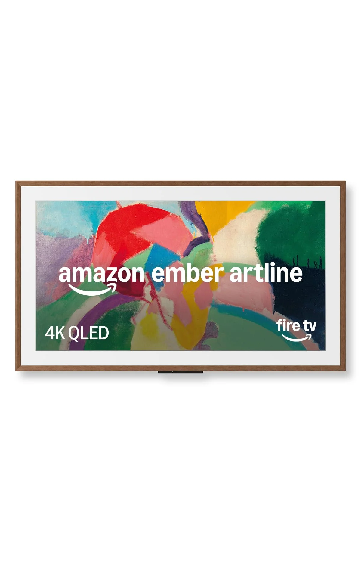 Amazon Ember Artline 55" mit Fire TV (neueste Generation), 4K Ultra HD QLED Smart TV und Kunstgalerie, individuelle Rahmen, HDR10+, Sprachsteuerung mit Alexa - Nussbaum