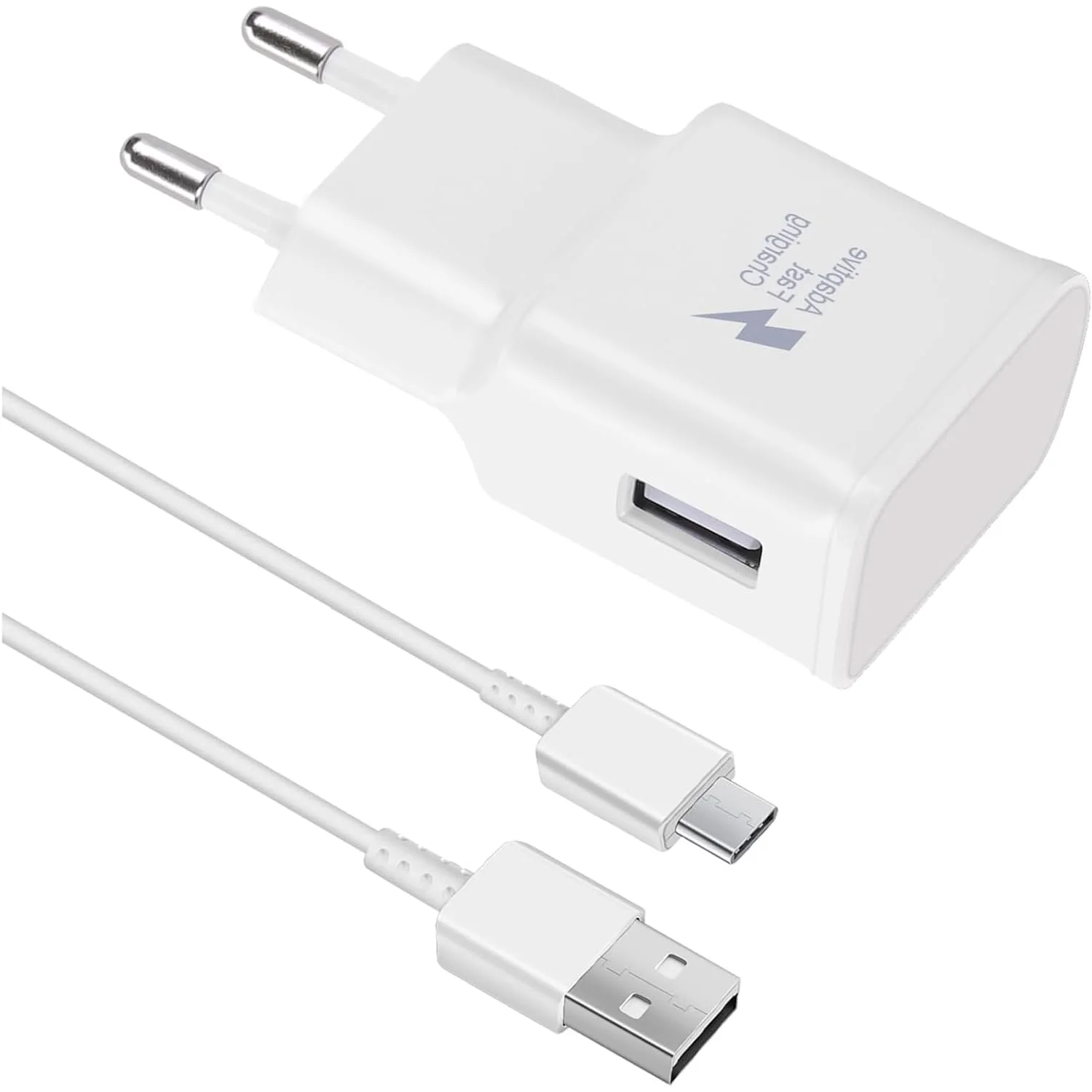 USB C Ladegerät Fast Charger mit Ladekabel 1,5m für Samsung Galaxy A17 A16 A15 A14 A56 A55 A54 A53 A36 A35 A26 A05s S22 S21 S20 S8+ S9+ S10+ S10e S9 S8, Android Handy Schnellladegerät Schnellladekabel