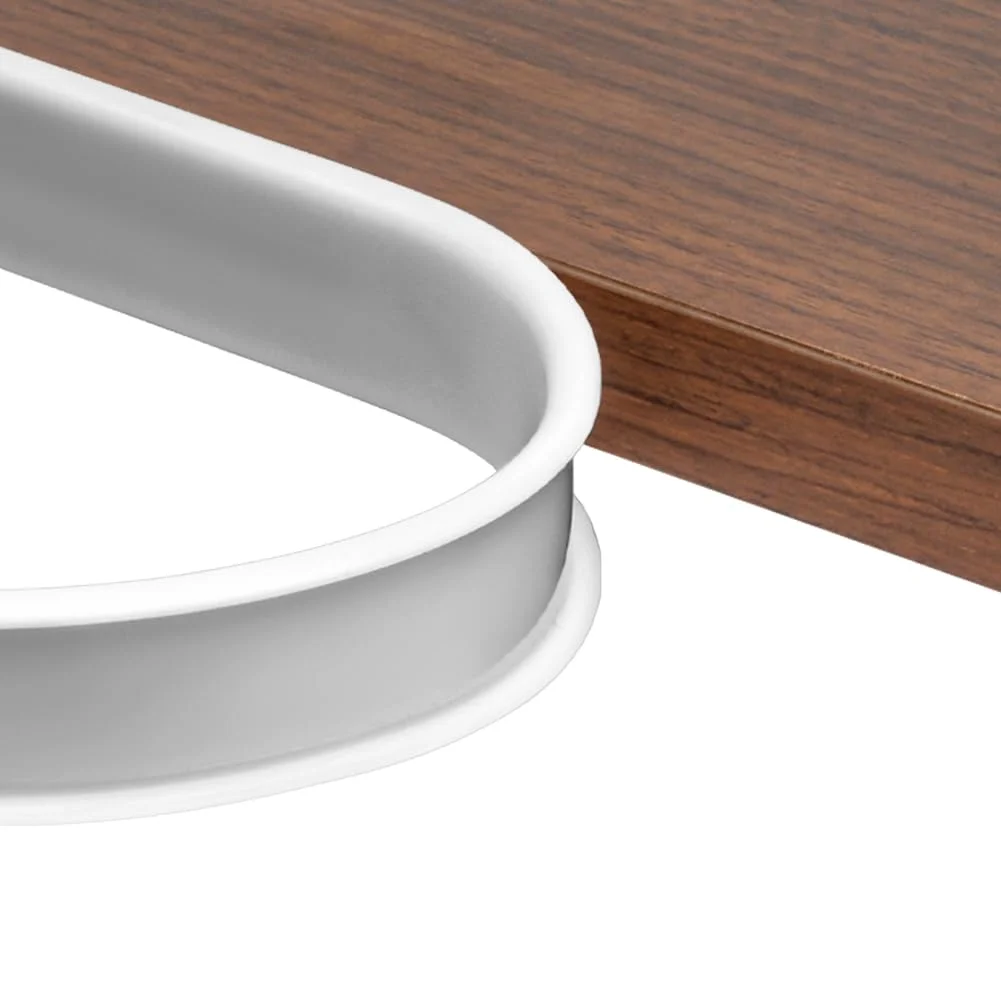 NUTKIT U-Form Selbstklebend Möbelkantenband, TPE Faltbarer Kantenschutz Wasserdicht, Flexible Möbelkantenband Kantenumleimer Selbstklebend für Möbel Türen Schrankkanten Arbeitsplatten(Weiß, 16mm*2m)