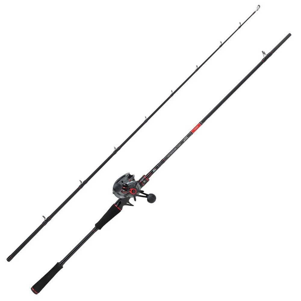 Abu Garcia MAX LP Hecht-Combo, Ruten- und Rollen-Set, perfekt zum Köderangeln, 24T Carbon-Rohlinge, 4+1 Kugellager, DREI Versionen, schwarz