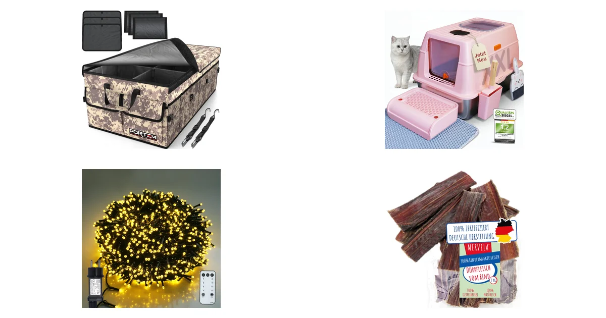 Fortem Kofferraum Organizer und Felinetiq Katzenklo XXL im Blitzangebot 10.05.2026