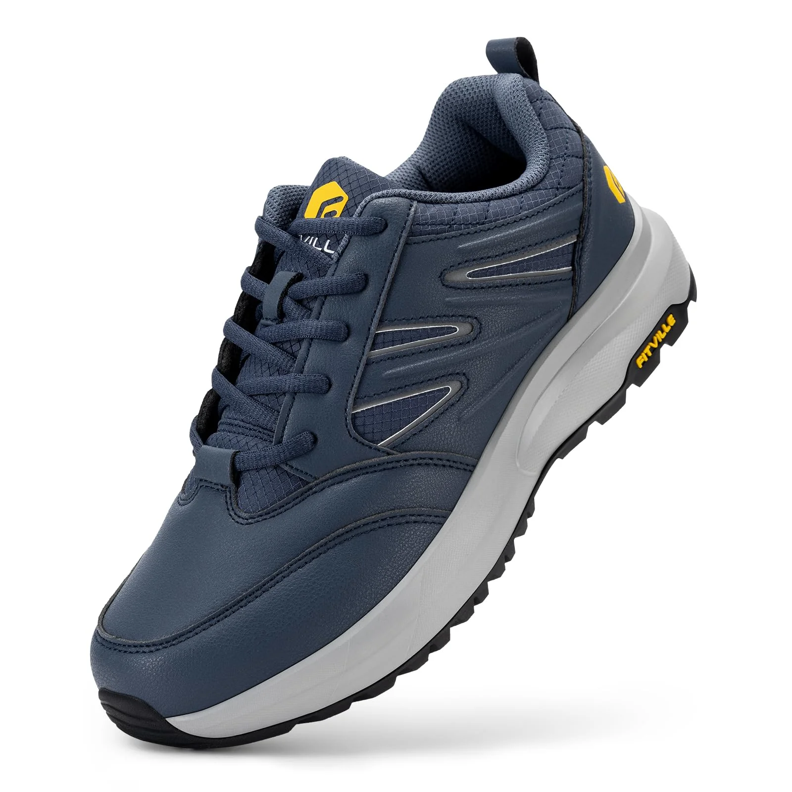 FitVille Extra Weit Wanderschuhe Herren Wasserdicht Wanderhalbschuhe rutschfest Trekkingschuhe für Alle Wetterbedingungen Outdoor Schuhe mit Fußgewölbestütze Gr.39.5-50