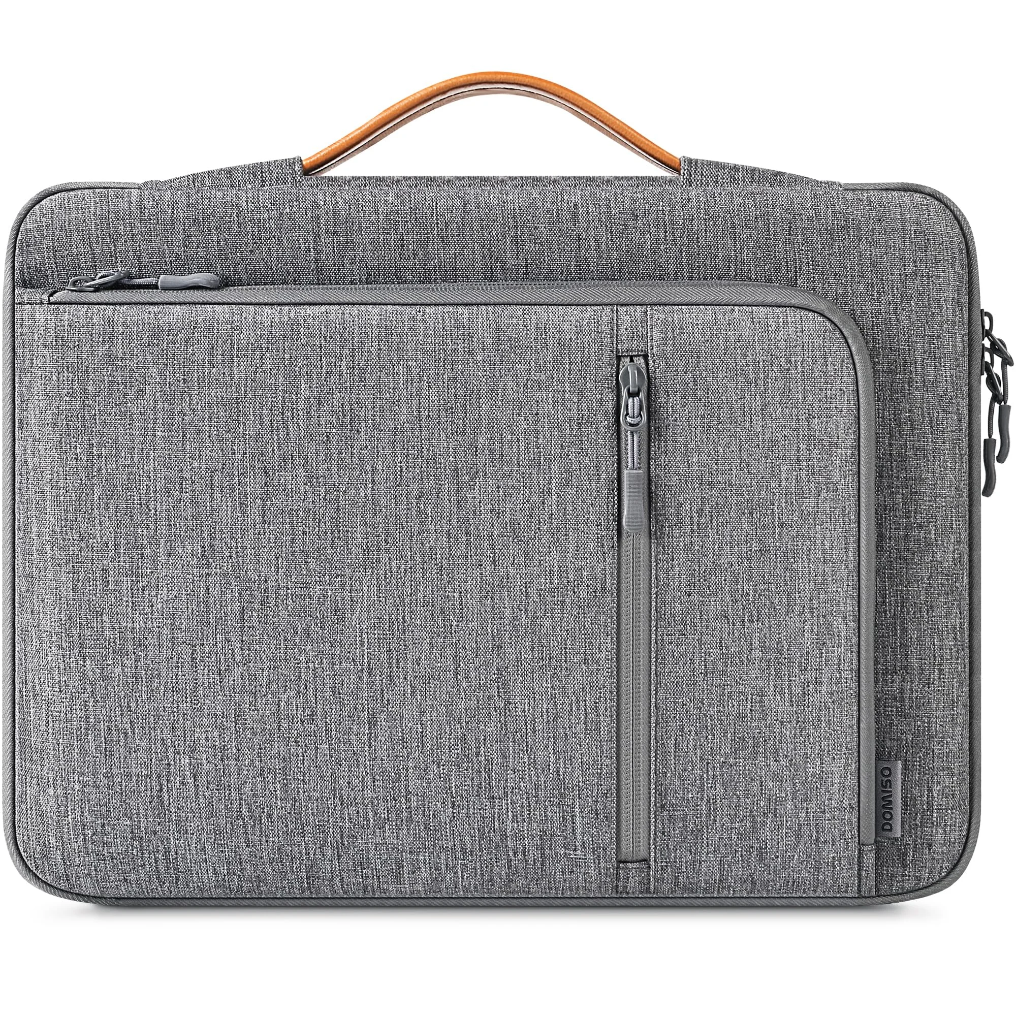 DOMISO Geschäft Laptoptasche 15.6 Zoll Premium Wasserdichte & Stoßfeste Notebookhülle mit Griff für MacBook Air 15″ M4/M3, MacBook Pro 15″,Dell Latitude,HP EliteBook,Grau