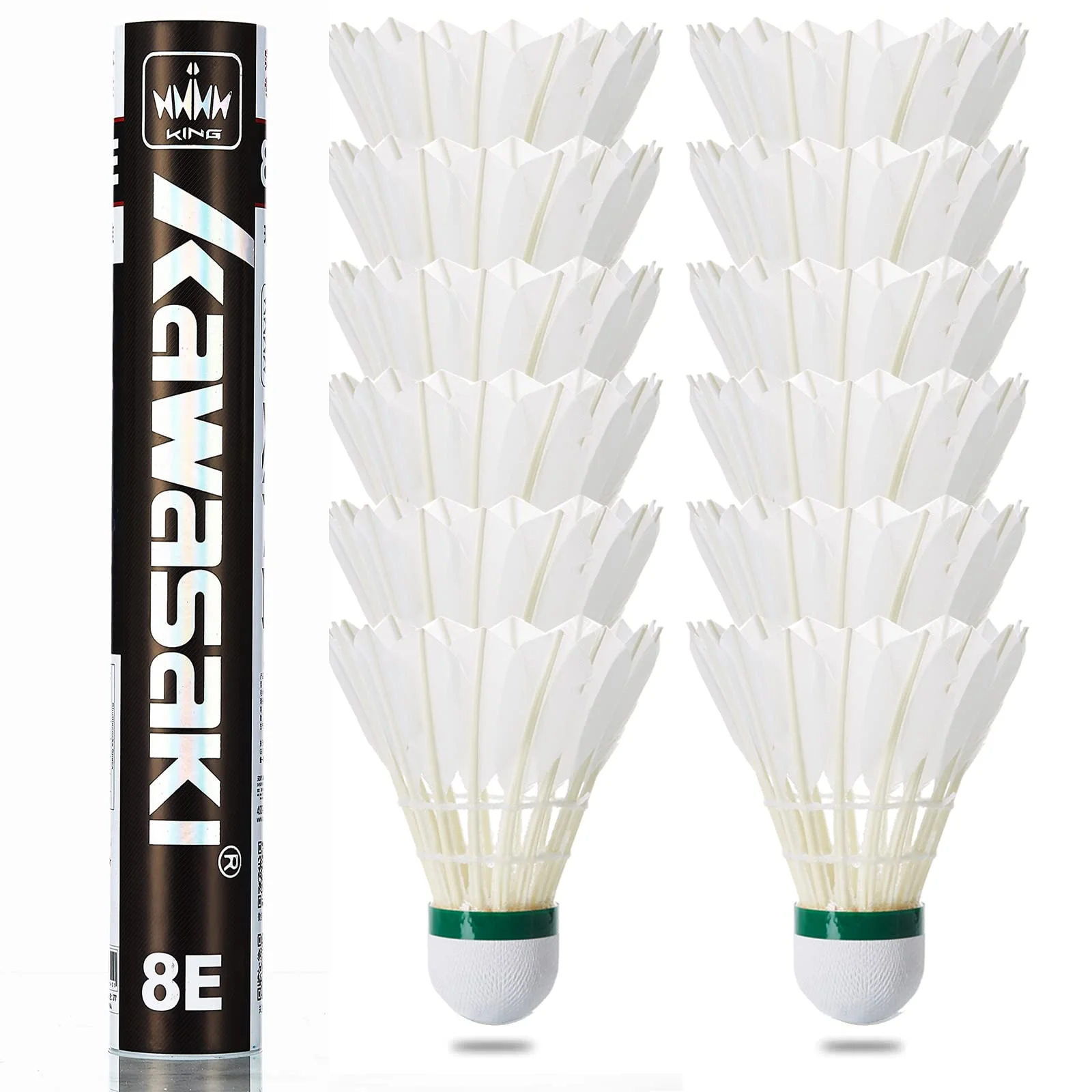 A1 TAAN Badminton Bälle Professional Badminton Federbälle 12 Stück, Geschwindigkeit 77，Kawasaki Hervorragend mit großer Stabilität und Haltbarkeit für professionelle Spieler