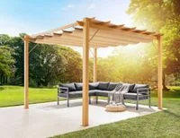 Pavillon "Pergola" aus Aluminium,, ca. 350 x 350 x 236 cm – Buche