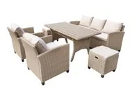 15tlg. Ecklounge Dining-Lounge "Prato II" beige
