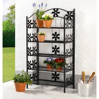 Regal mit 5 Böden aus Metall ca. 60 x 30 x 112 cm - Schwarz
