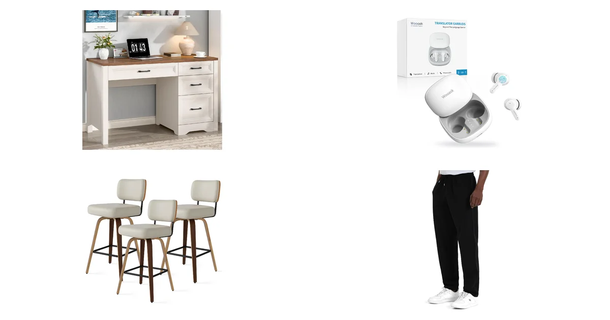 BonVache 120 cm Schreibtisch Schubladen Bauernhaus Comp Blitzangebot 12.05.2026