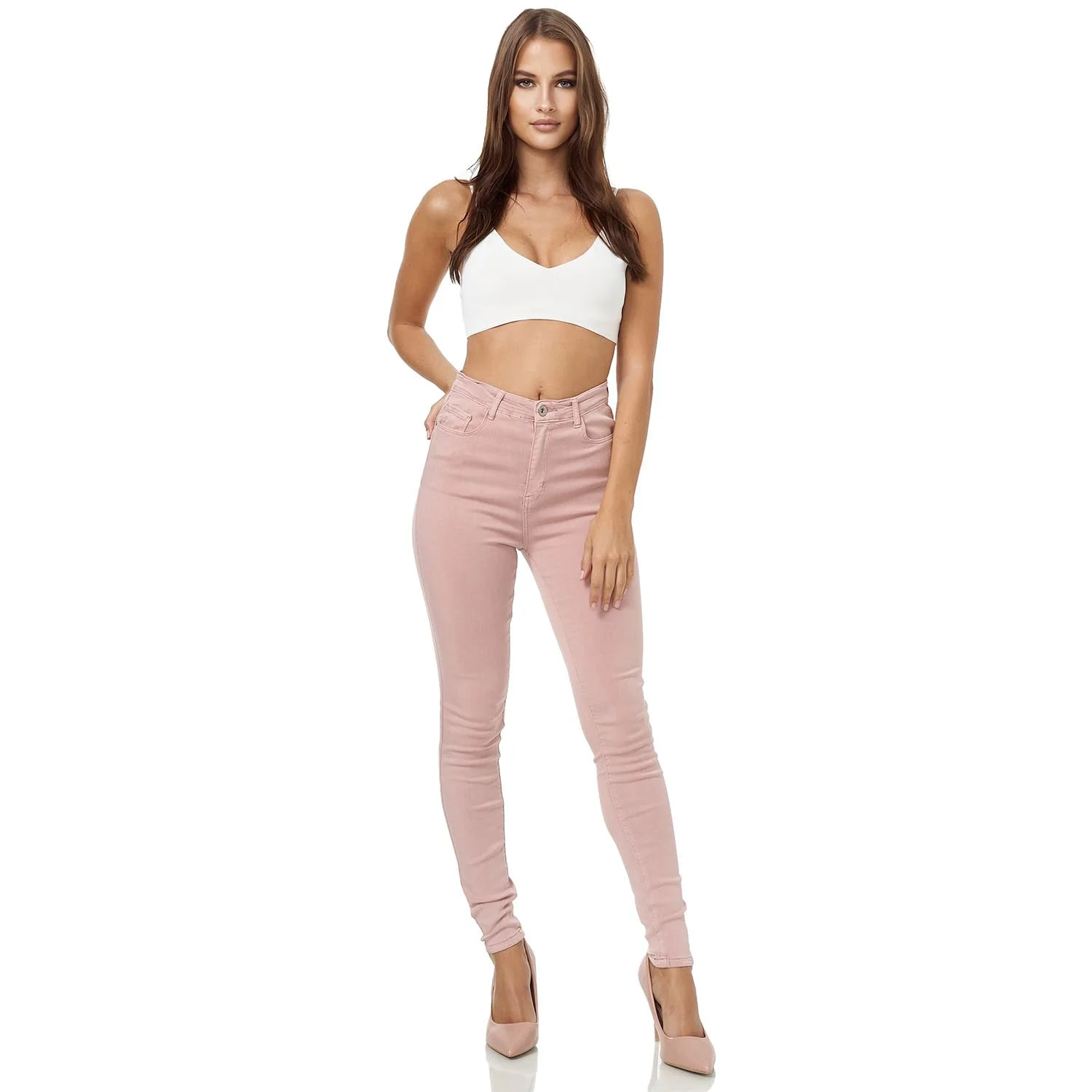 Glamexx24 Damen Jeans High Waist Skinny Female Stretch Hose Slim Fit Jeans für Frühling, Sommer, Herbst, Winter, Jede Jahreszeit