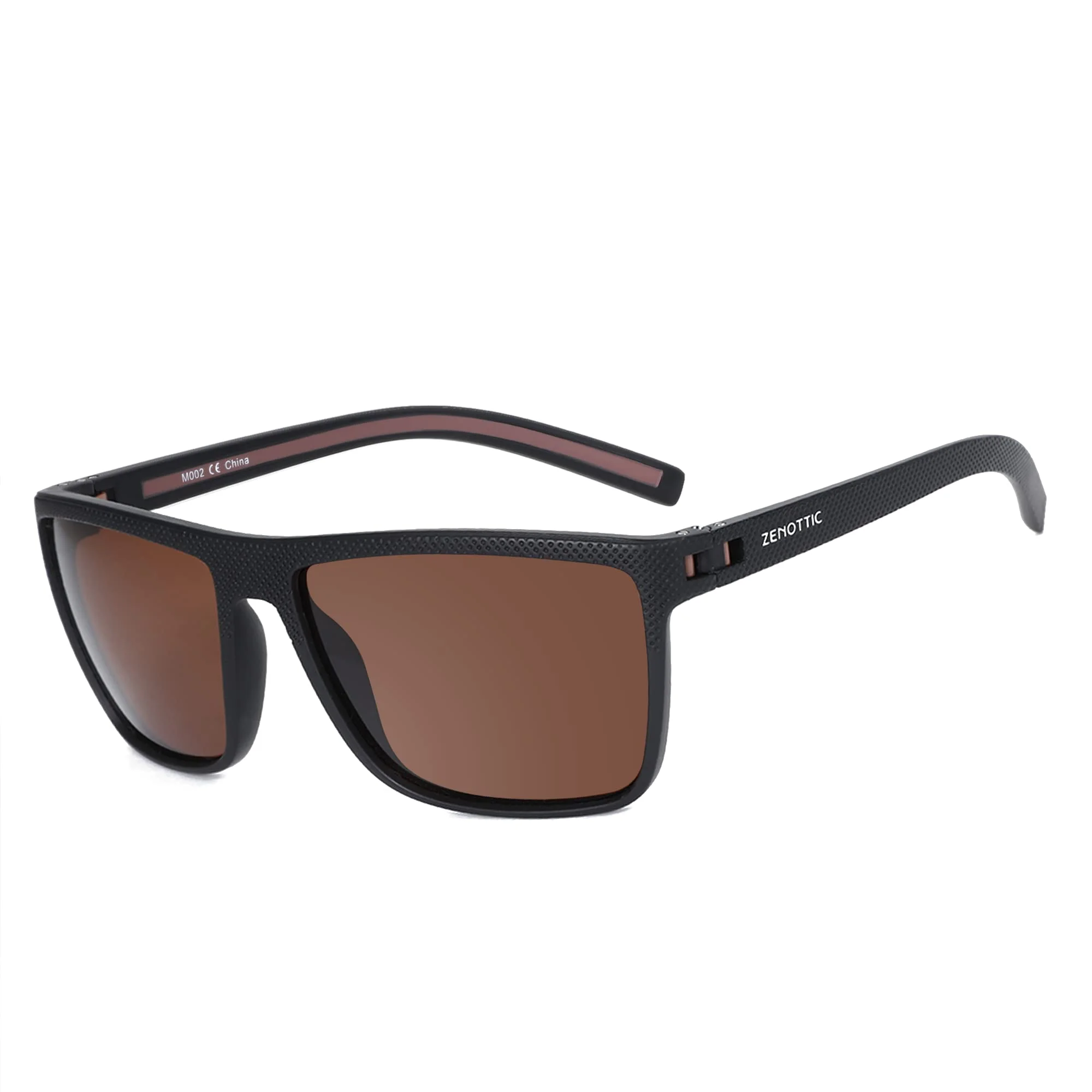 ZENOTTIC Polarisierte Sonnenbrille Herren Leichte TR90 Rahmen UV400 Schutz Quadrat Sonnenbrillen