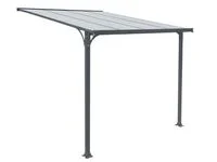 Haustür-Vordach ROBINSON L, mit Polycarbonatplatten ca. 150 x 291 x 258 cm - Anthrazit