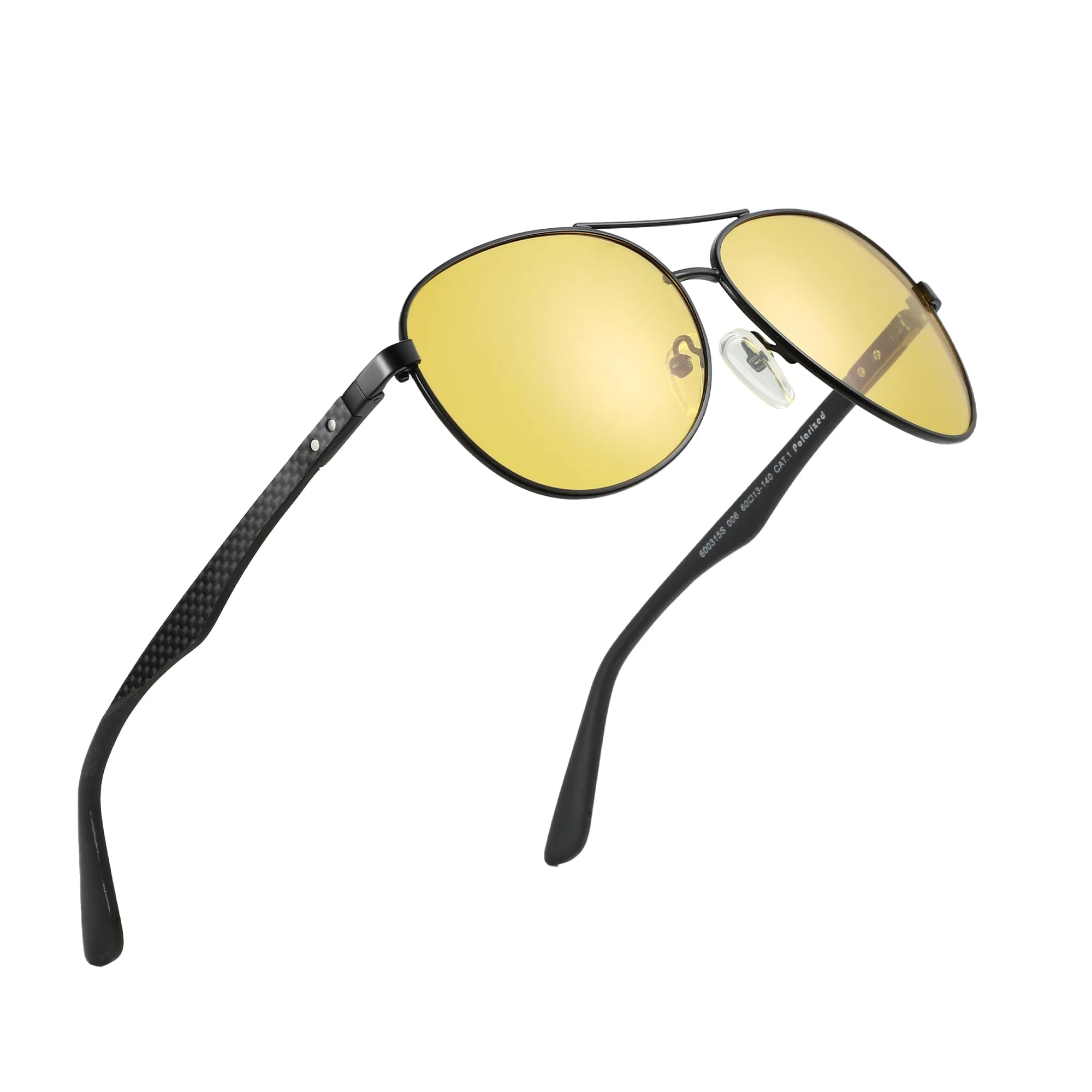 ZENOTTIC Sonnenbrille Herren Damen Polarisiert Retro Pilotenbrille Kohlefaser Metall Rahmen UV400 Schutz Fahren Reisen Angeln Sport