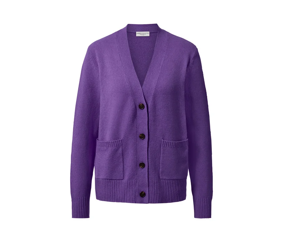 Strickjacke mit Wolle, lila