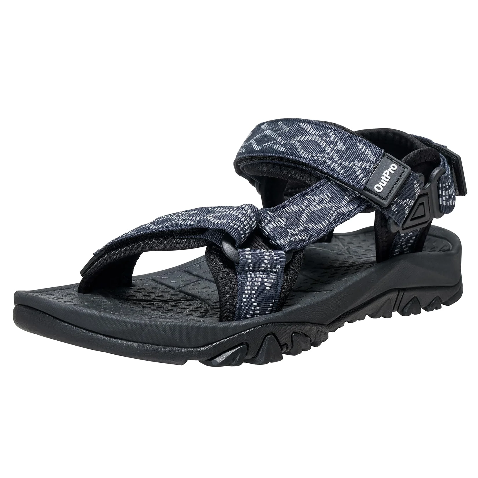 OutPro Sandalen Herren Wandersandalen rutschfeste, bequeme Trekking Sandalen Herren, Sportsandalen mit offener Spitze, ideal für Strand und Outdoor-Aktivitäten