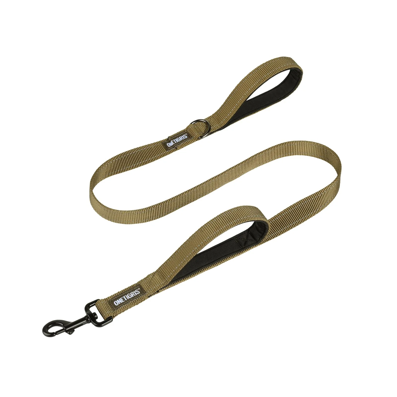 OneTigris doppel-Hundeleine mit reflektierenden Streifen S(122cm)