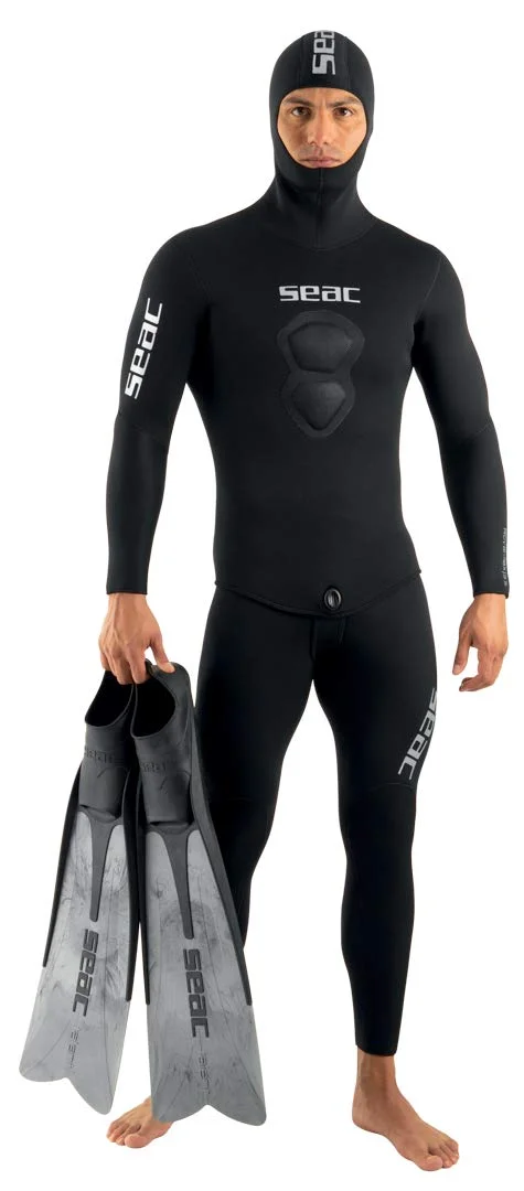 Seac Royal, 5 mm Neopren-Tauchanzug für Freitauchen, Latzhose und Kapuzenjacke