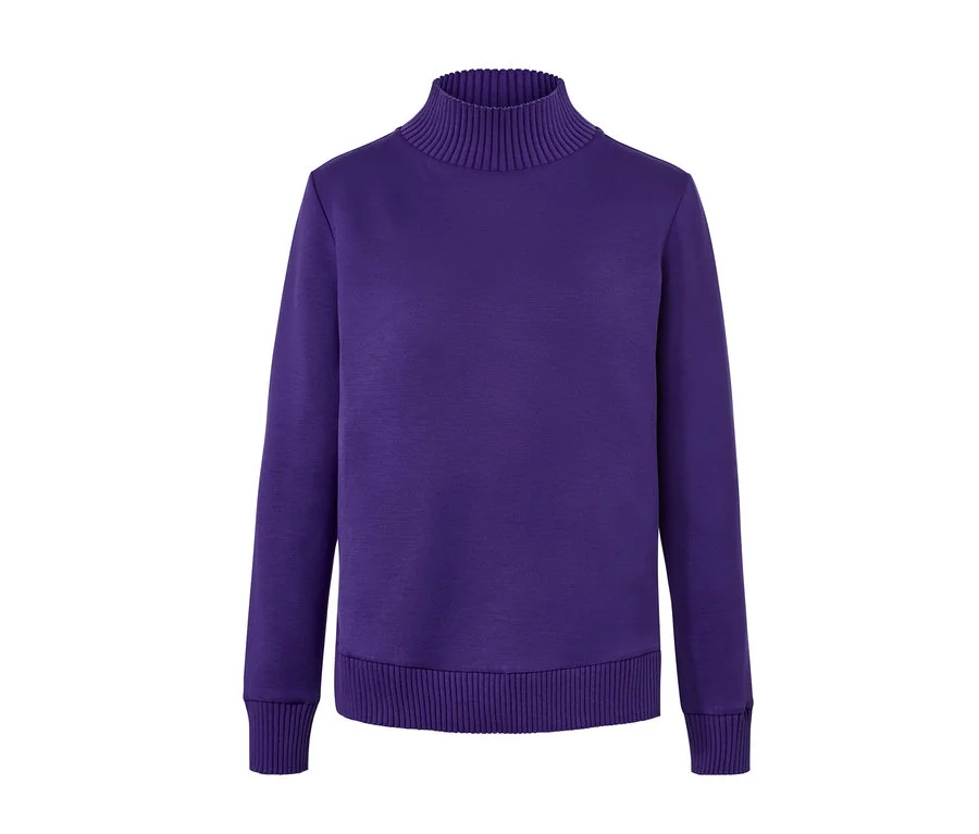 Sweatshirt mit Stehkragen, lila
