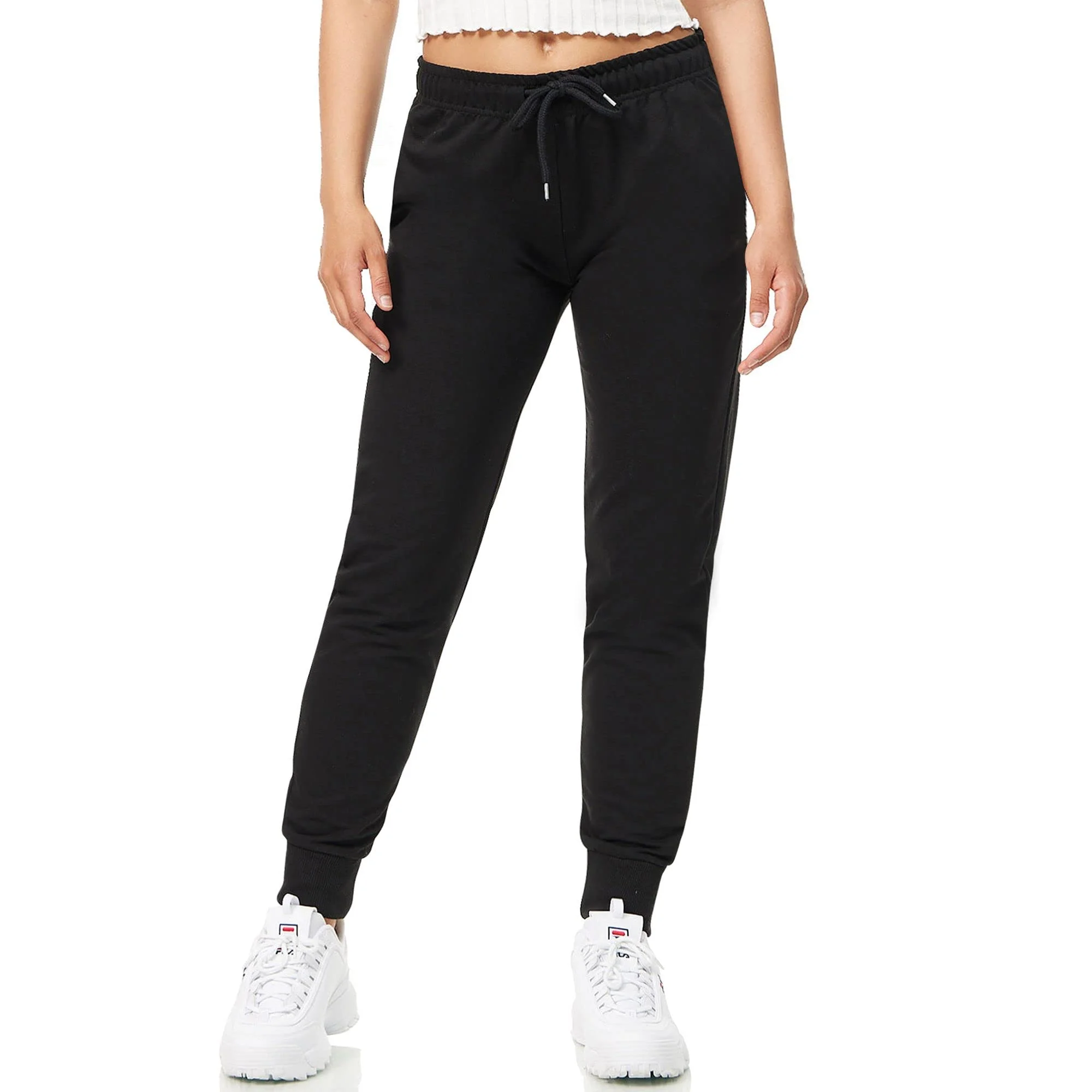 ROSS CAMP Jogginghose Damen - Sporthose Frauen Baumwolle, Trainingshose Fitness High Waist, Sweatpants Slim Fit Freizeithose Lang, Jogging Hose Laufhosen Modern