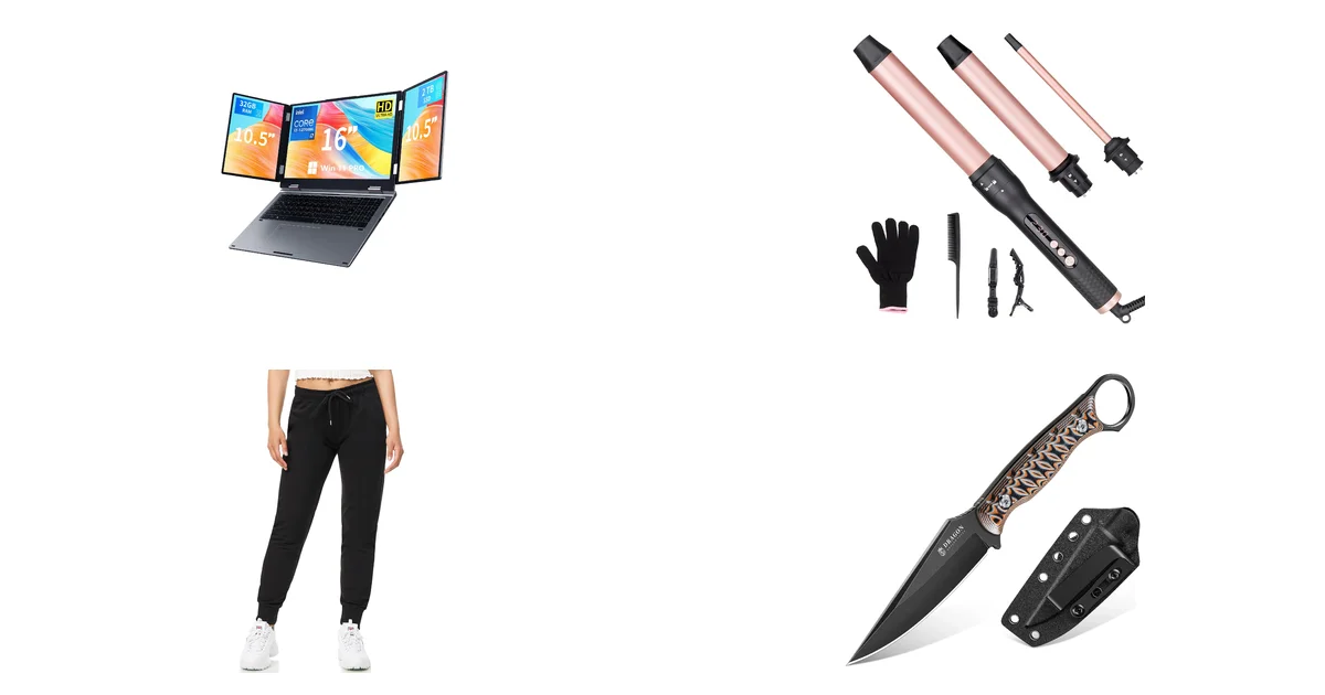 KOOFORWAY Laptop mit 3 Bildschirmen 16
