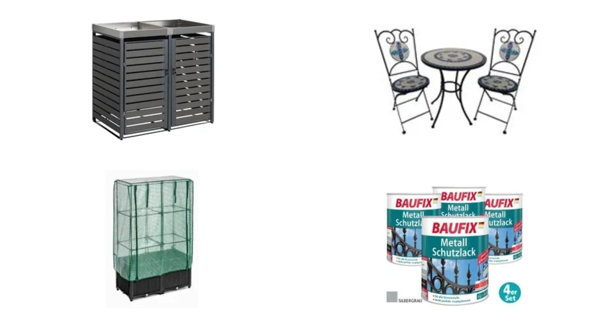 Norma24.de Deals 14.05.2026: 2er Mülltonnenverkleidung Edelstahl & 3-tlg Sitzgruppe Mosaik