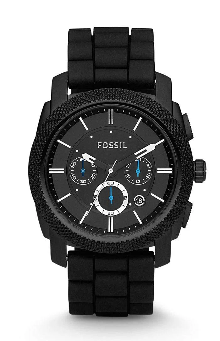 FOSSIL Machine Watch for Men, 45mm Quartz Chronograph Movement with Stainless Steel or Leather Strap