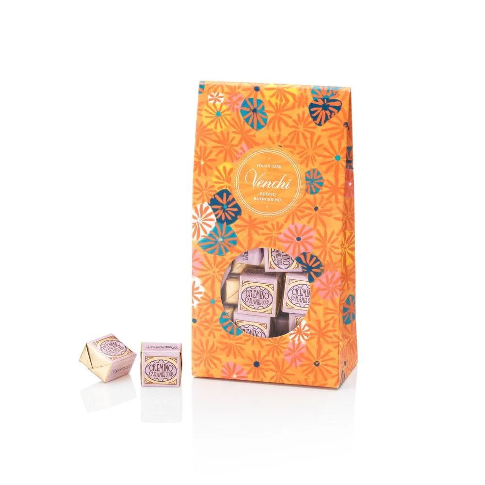 Venchi – Murrine-Kollektion – Geschenkbox mit sortierten Cremino Karamell Gold-Pralinen, 300 g – Geschenkidee – Gluteinfrei