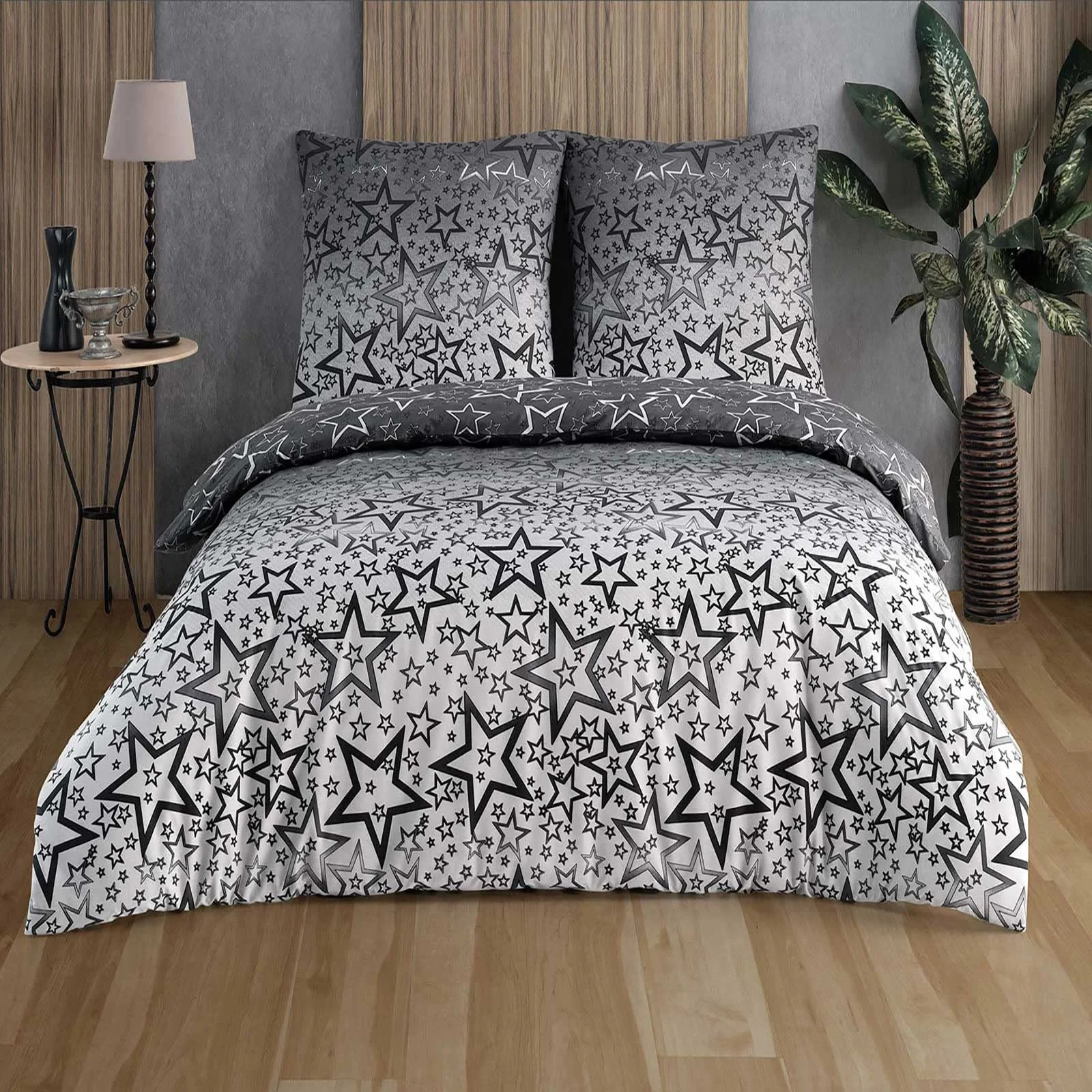 Buymax Bettwäsche 135x200 cm 4-teilig – Bettwäsche Set Renforcé 100% Baumwolle, 2 x Bettbezug 135x200 cm und 2 x Kissenbezüge 80x80 cm, Oeko-TEX, Reißverschluss, weich und atmungsaktiv