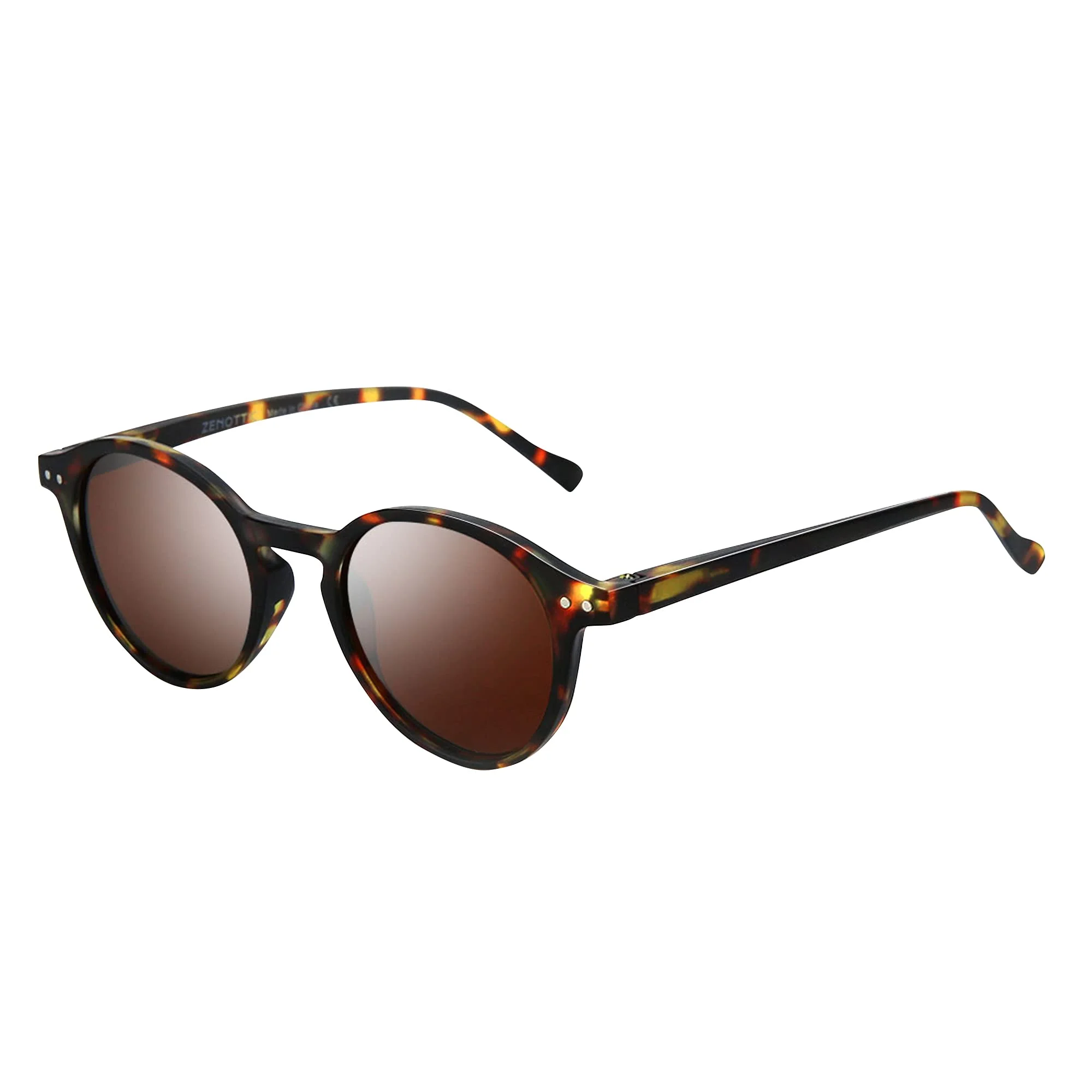 ZENOTTIC Sonnenbrille Polarisiert Rund Retro Klassisch UV 400 Schutz Vintage Rahmen f¨¹r Herren Damen ¡­