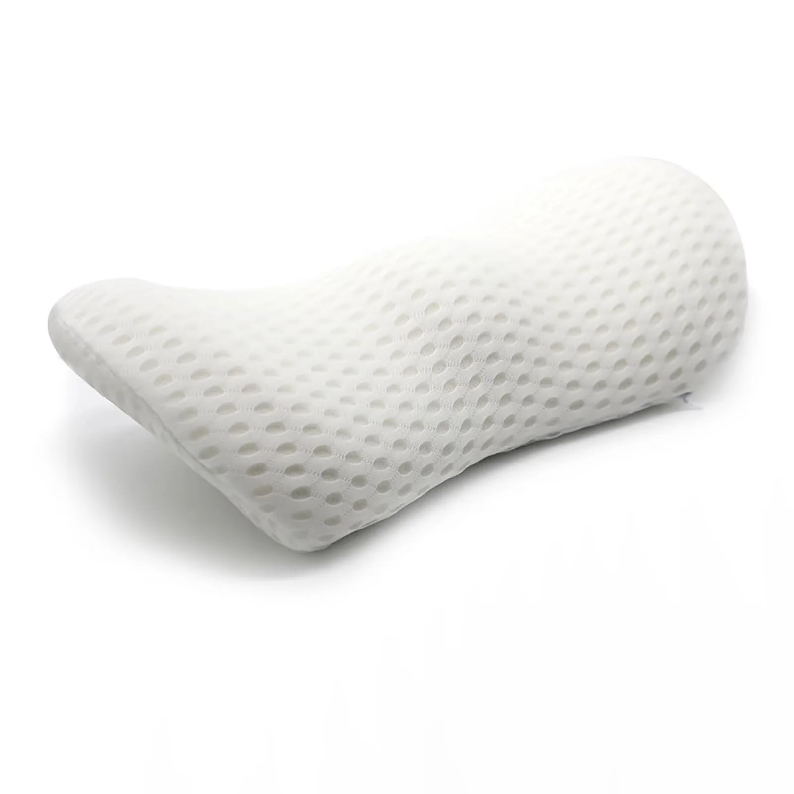 Edumov Lendenwirbelkissen, Ergonomisches Rückenkissen, Memory Foam Lendenkissen Auto, Komfort Rückenstützkissen zur Druckentlastung, Rückenpolster für Bett/Stuhl/Autositz/Bürostuhl (Weiß)