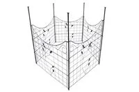 Metall-Gartenzaun, NI5, pulverbeschichtet, ca. 77,5 x 64 cm - Anthrazit