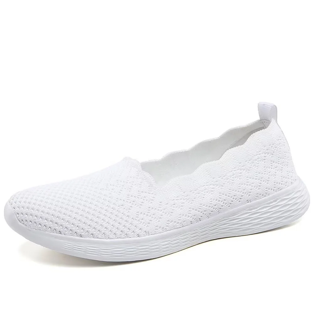 Puxowe Damen Slip On Sneaker Leichte Atmungsaktiv Sportschuhe Turnschuhe Bequem Freizeitschuhe Walking Schuhe Outdoor Fitness