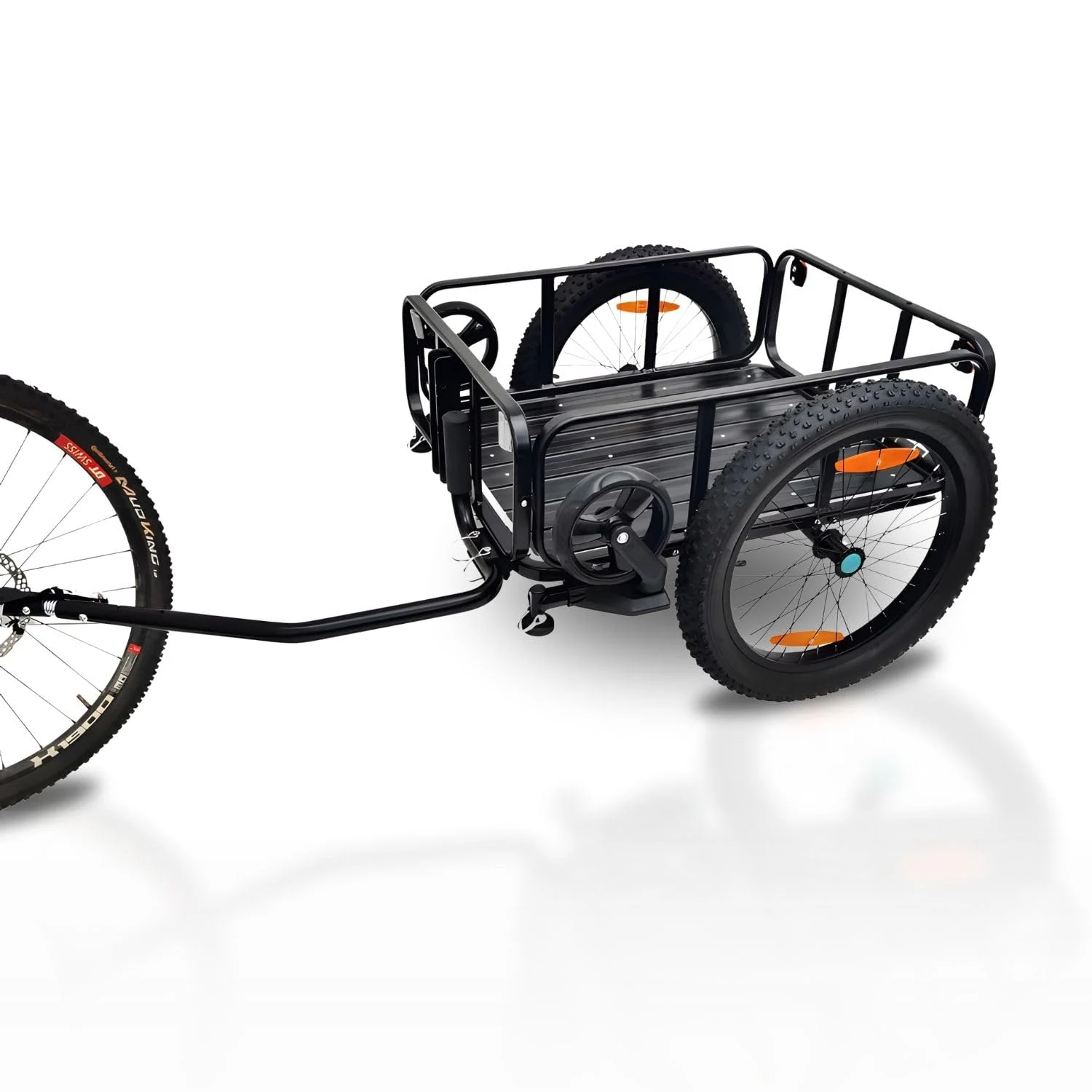 2in1 Fahrradanhänger Lastenanhänger Handwagen - Red Loon Alu Transportanhänger BAC502-100 Liter - extra breite 20" Luftbereifung - max. 60kg - Anhänger für 26-28" Fahrräder - Bollerwagen Handkarren