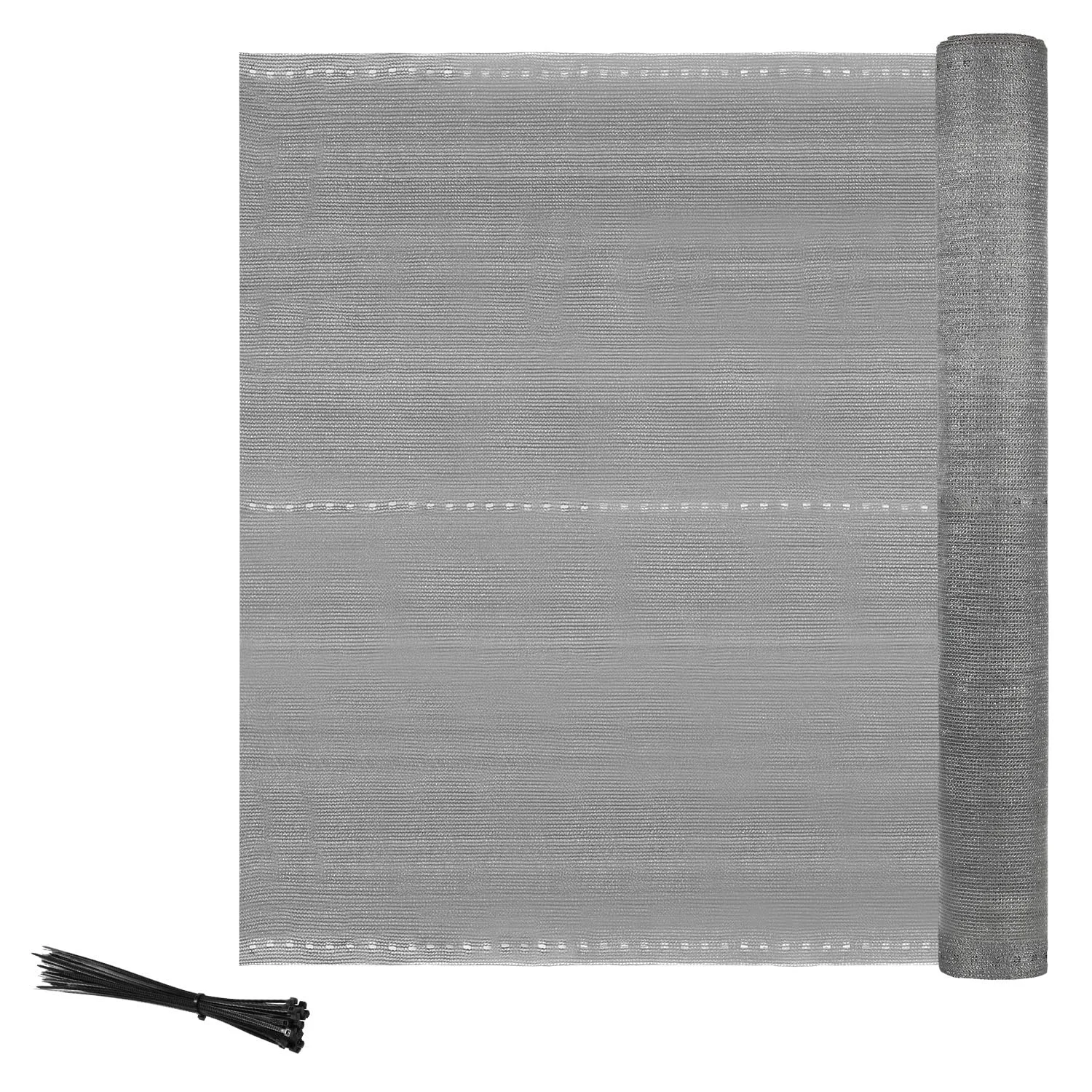 Joparri Zaunblende Sichtschutz, Schattiernetz Gartenzaun inkl.Kabelbinder, 150g/㎡ HDPE Gewebe, 90% Beschattungsgrad, für Balkon Geländer Terrasse Zaunblende Beschattungsnetz, Anthrazit, 1,2 x 25m