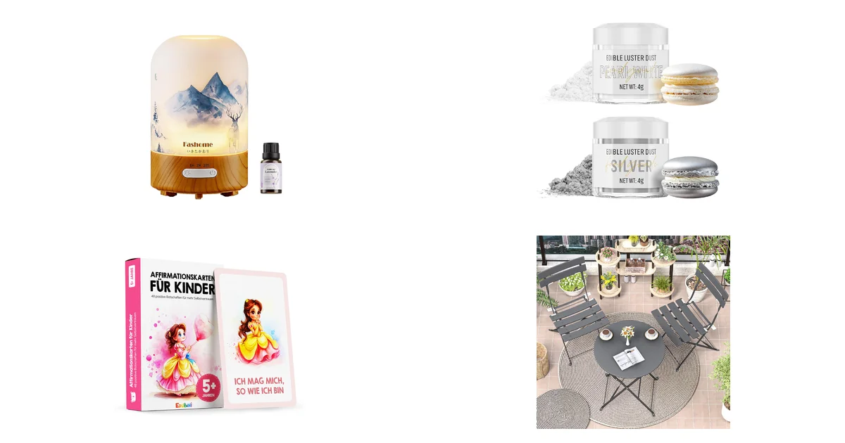 Top-Produkte bei Amazon: Fashome Aroma Diffuser 100ml Glas handgefertigt am 17.05.2026