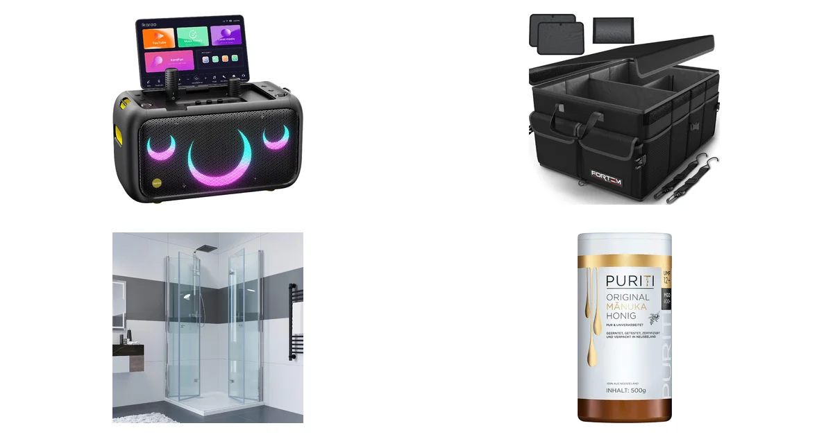 Top-Produkte am 17.05.2026: Ikarao Break X1 Karaoke Maschine und FORTEM Kofferraum