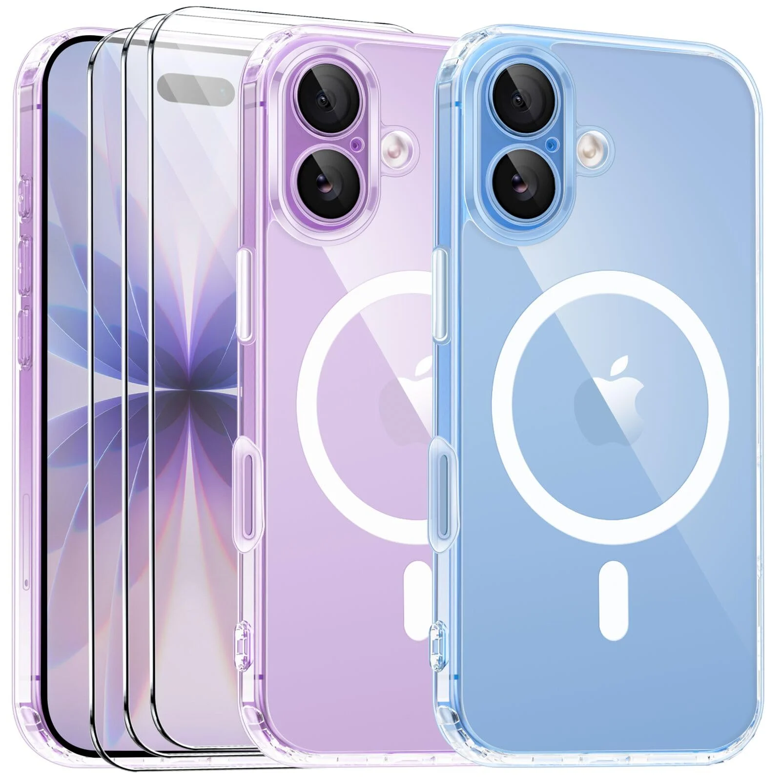 crisant Magnetisch Hülle für iPhone 17 6,3 Zoll, mit 3 Stücke Schutzfolie und Einfachem Installationswerkzeug, TPU Stoßfest Kratzfest Rückseite Magnetisch Handyhülle (Transparent)