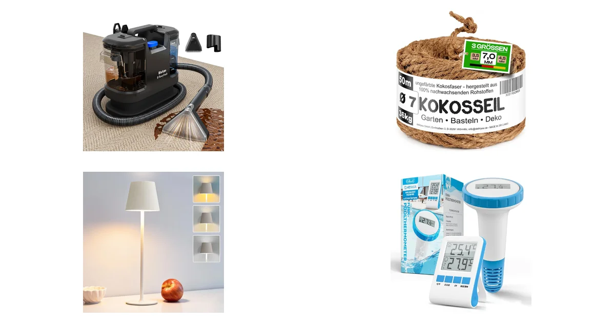 Top-Produkte bei Amazon Blitz: Blutan B Flowyfresh Waschsauger & Kokosseil 7mm x 50m am