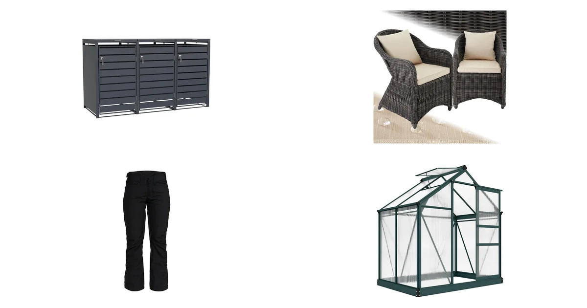 Neu heute: ESTEXO Mülltonnenbox & tectake Alu-Polyrattan Gartenmöbel 18.05.2026