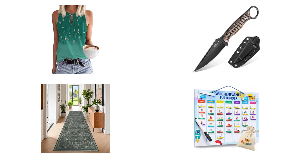 Damen Tank Top Ärmellos von Tanmolo und EDC Messer Kyde bei Amazon 18.05.2026
