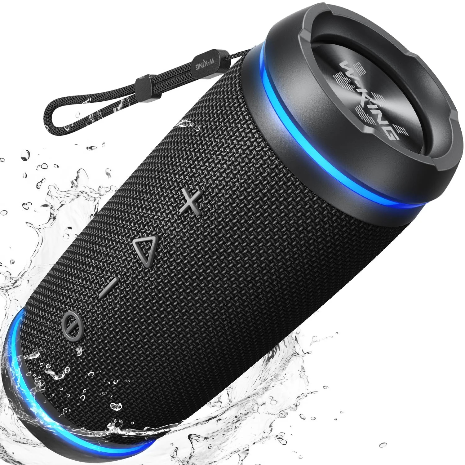 W-KING Bluetooth Lautsprecher, 36W Musikbox Tragbarer Bluetooth Box mit 360° Rundumklang, Kabellose Stereo Pairing, IPX6 Wasserdicht, AUX, 30 Sth Akku, Perfekt für Zuhause/Outdoor/Party/Reisen/Golf