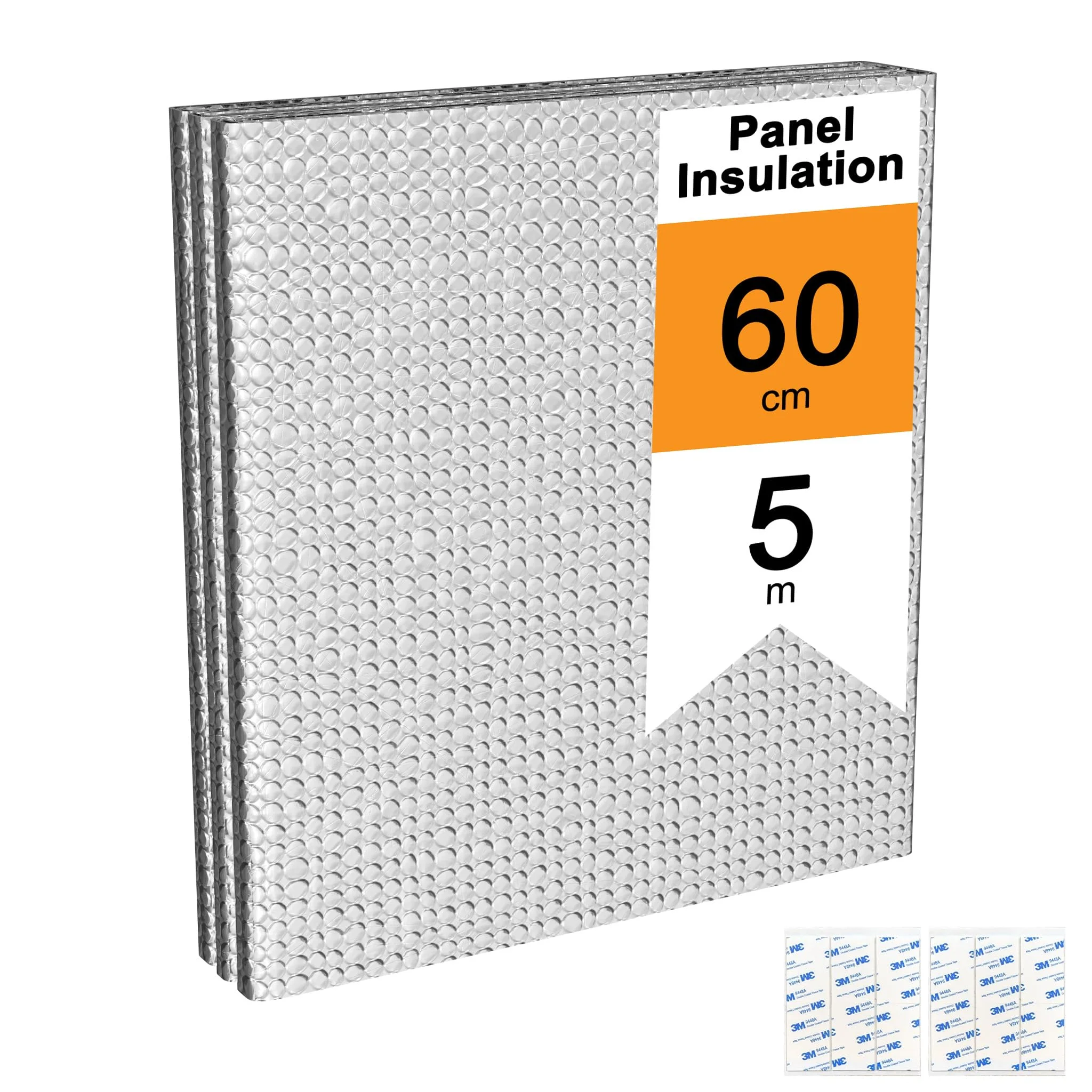 YRHome 3㎡ Isolierfolie Dämmfolie 0.6x5m Reflexionsfolie Heizung Alu Isoliertapete Aluminium Thermofolie Heizkörper 3-4mm Dicke Isolierungsfolie Wärmedämmung Wärmehaltung