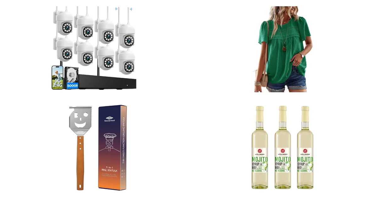 CAMCAMP Überwachungskamera Außen Set und TUUHAW Sommer Boho Bluse: Deals am 19.05.2026