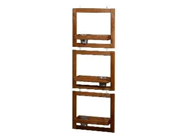 Pflanztreppe Set zum Hängen inkl. Zinktöpfe, braun