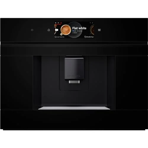 Bosch CTL7181B0, Serie 8 Smarter Einbau-Kaffeevollautomat, 45,5 x 59,4 cm, TFT-Touchscreen, Sehr leises Ceram Drive Mahlwerk, autoMilk Clean Selbstreinigung, 2,4 L Wassertank, Schwarz