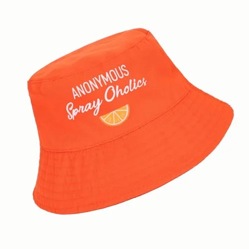 GADITIEK Aperol Hut, Fischerhut Orange, Aperol Spritz Kostüm, Bucket Hat Herren, Aperol Accessoires, Anglerhut, Bierhut,