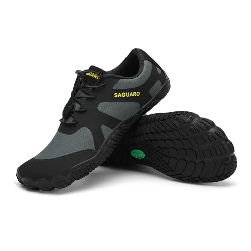 SAGUARO Unisex Barfußschuhe Outdoor Barfuss Traillaufschuhe Zehenschuhe mit Zero-Drop Solhe Gr.36-48