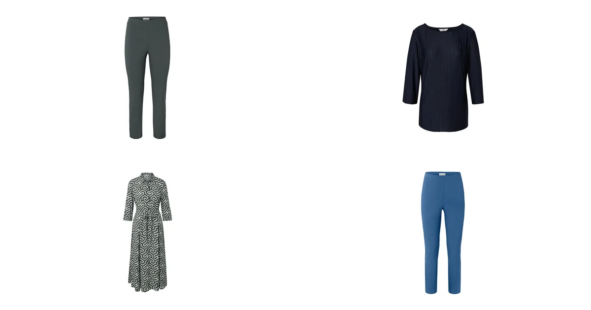Tchibo Deals am 21.05.2026: Stretchhose dunkelgrün und Plissee-Blusenshirt bis 45% rabatt